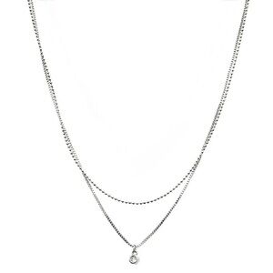 Double Strand Silver Necklace